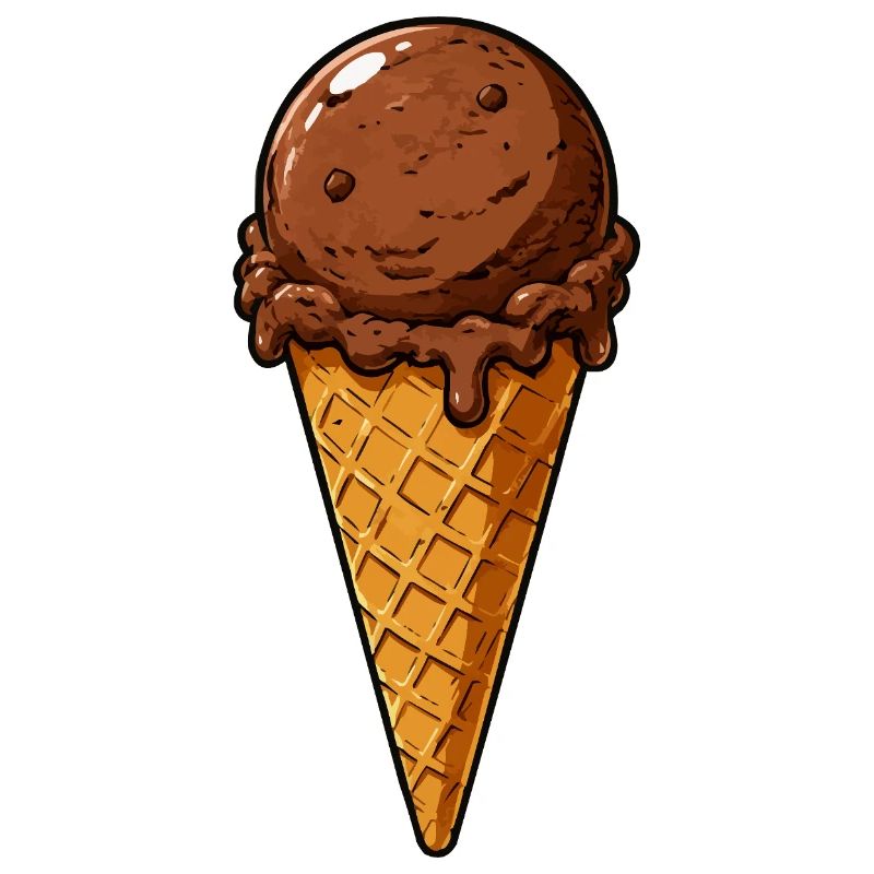 Schokoladen Eis Kugel