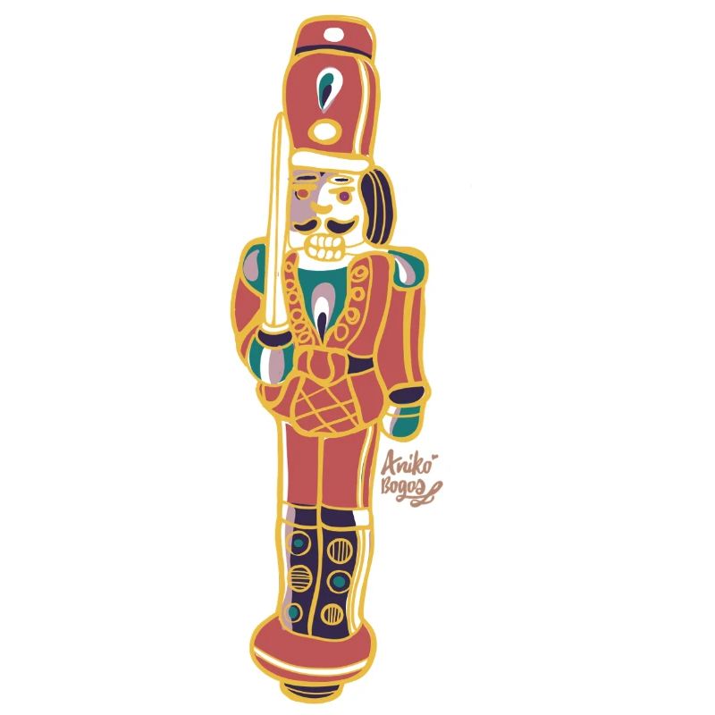 Bunter Nussknacker Deco Design