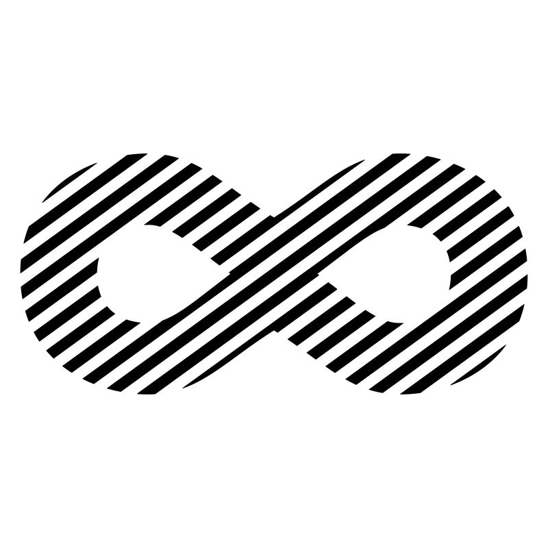 Infinity sign - pattern stripes