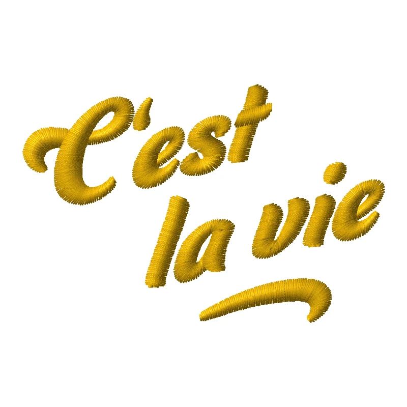 C’est la vie brodée
