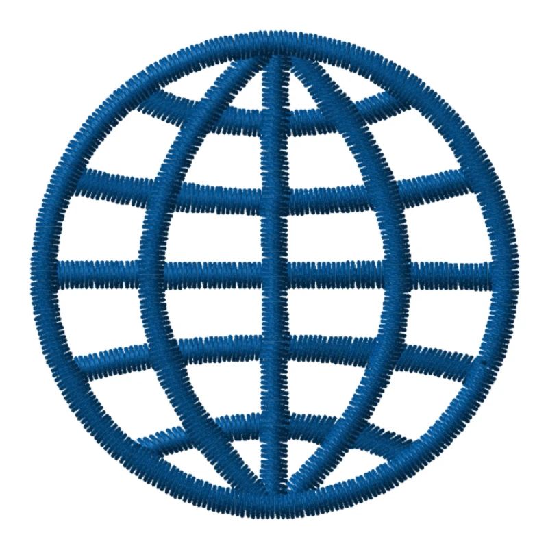 Globe brodé