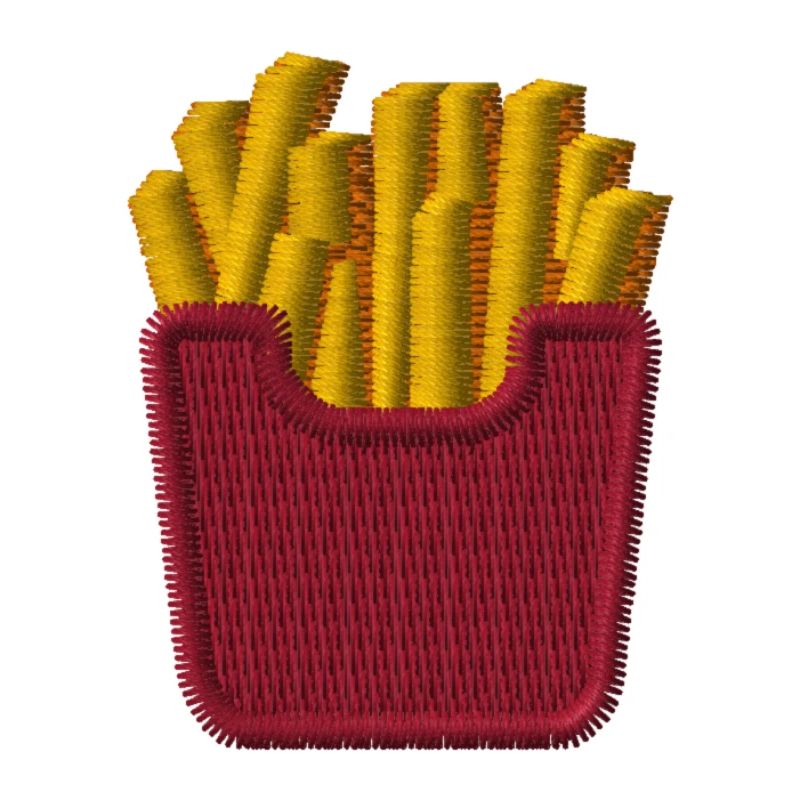 Pommes bestickt