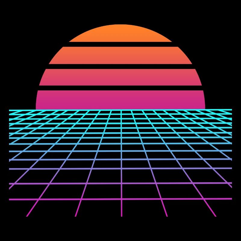 Synthwave Sunset. Maler Gift