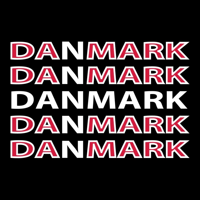 Danmark Tekst Flag