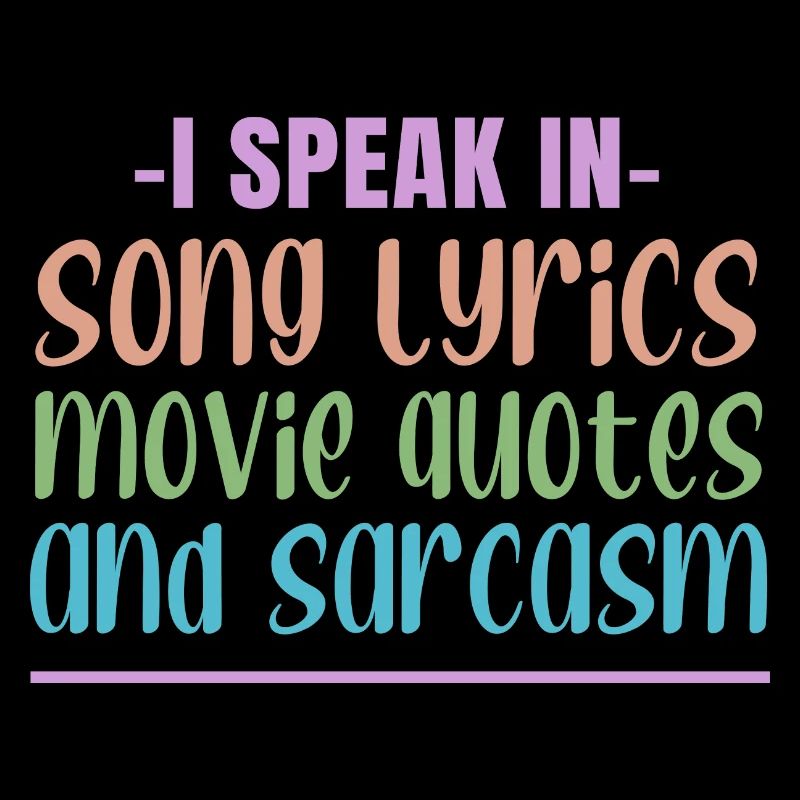 Je parle en paroles de chansons, citations de films et