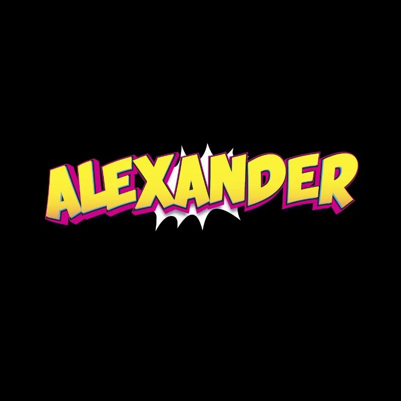 Alexander benutzerdefinierter Name Comic-Stil Pop-Art,