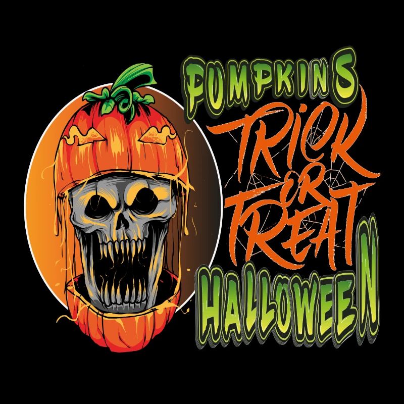 Kürbisse Halloween Süßes oder Saures