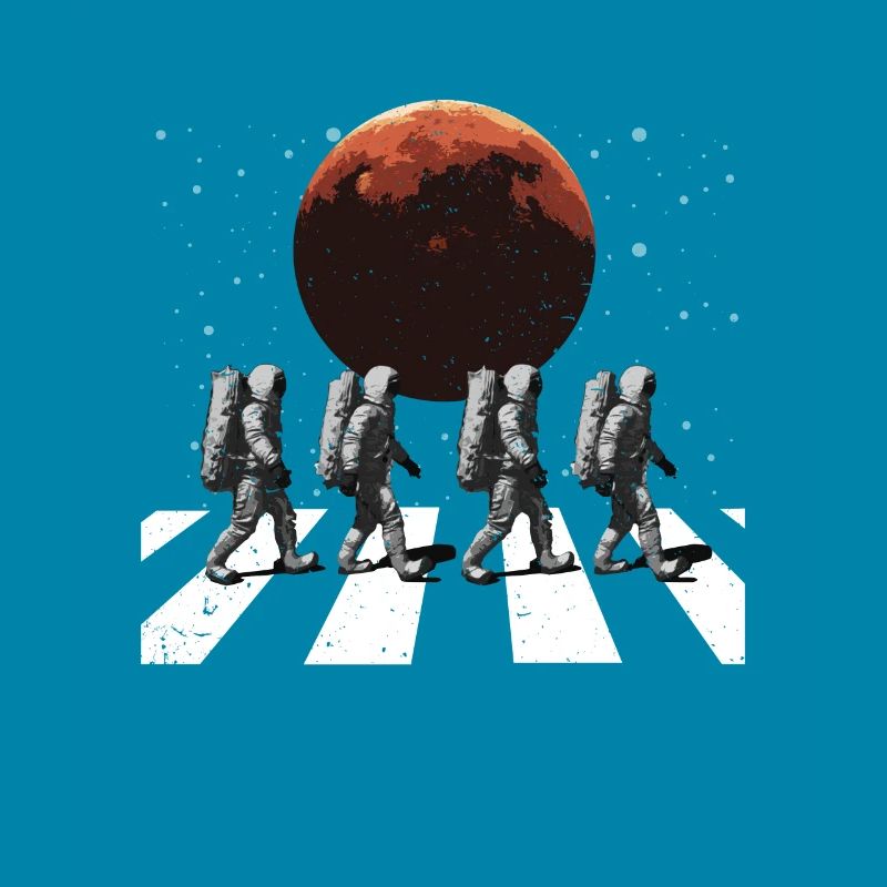 Astronautes En marchant Dans l’espace Mars Espace