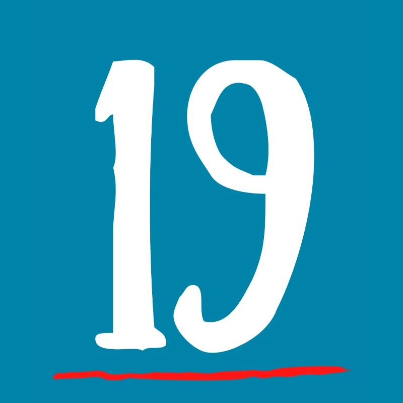 19 nineteen underlined red line