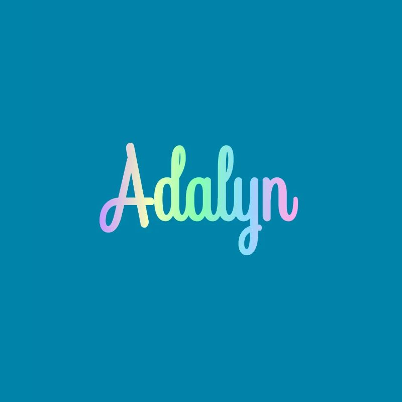 ADALYN Rainbow Minimalist Cursive