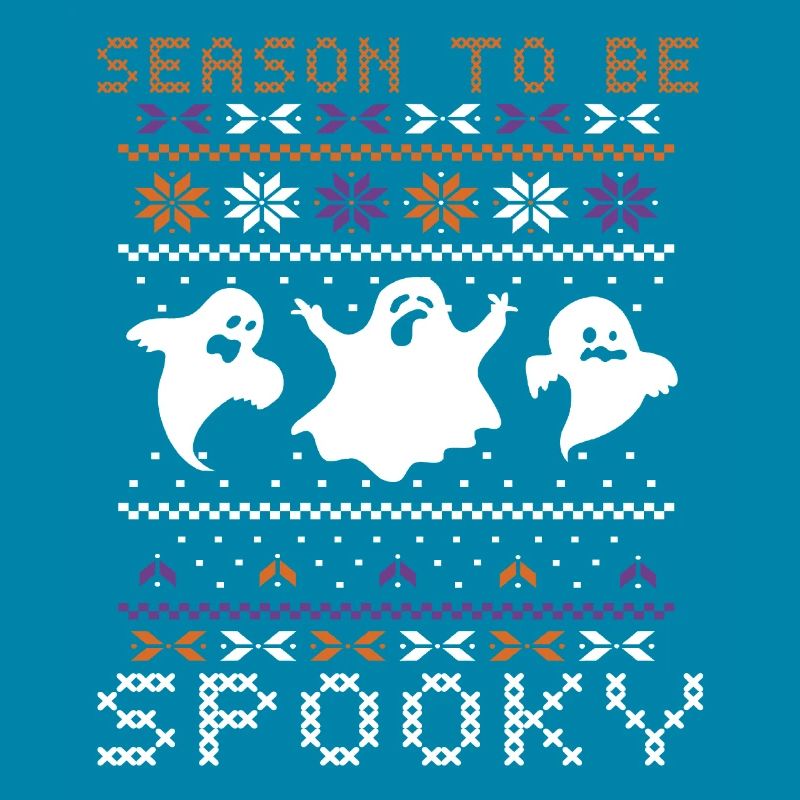 Stitch Pattern Ghost Creatures Spooky Halloween