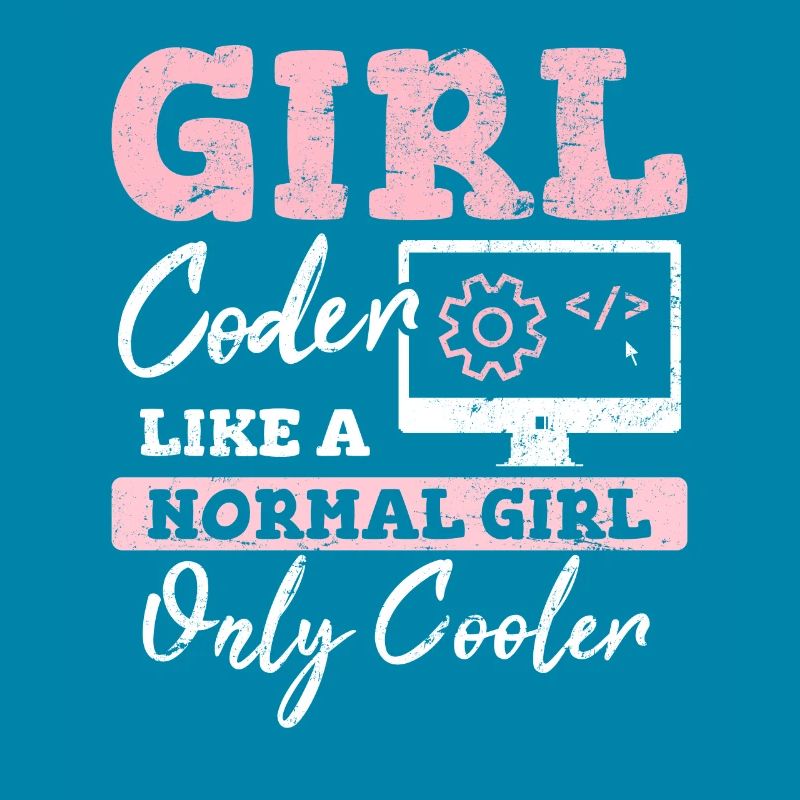 Funny Girl Coder Computer Programming Code Web Dev