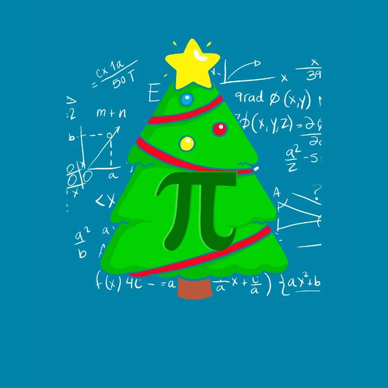 Pi Math Christmas Tree Mathematician Mathematics