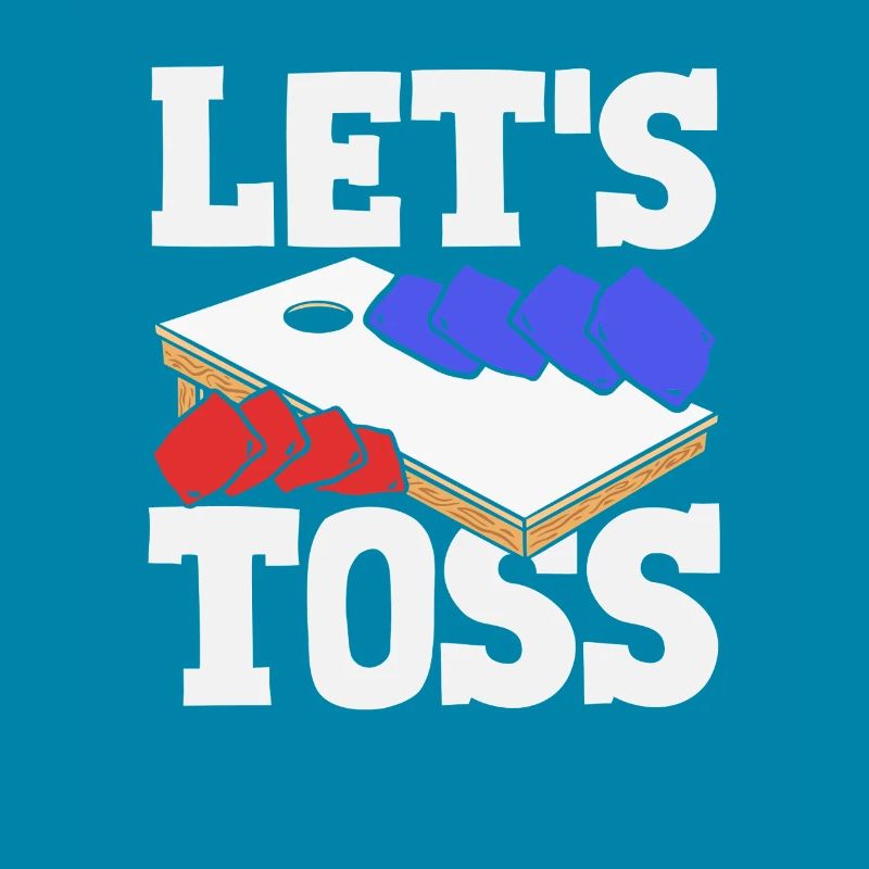 Cornhole Player Let's Toss Fun Game