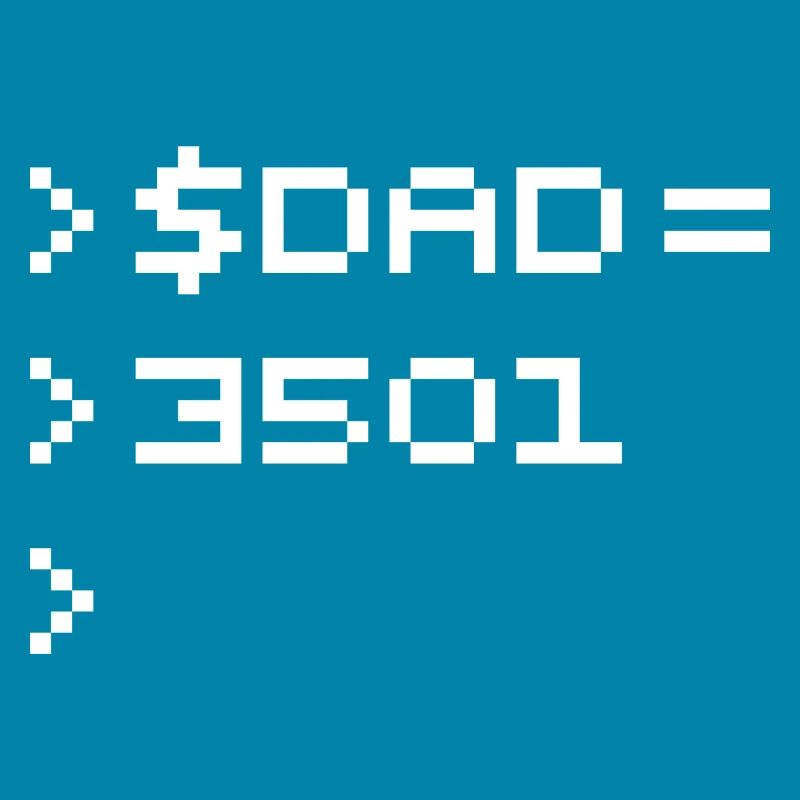 DAD 8-Bit Code Nerd Pixel Terminal Retro