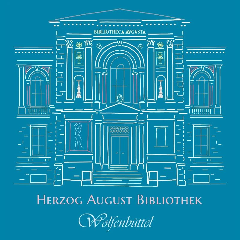 Wolfenbüttel, bibliothèque dessinée à la main