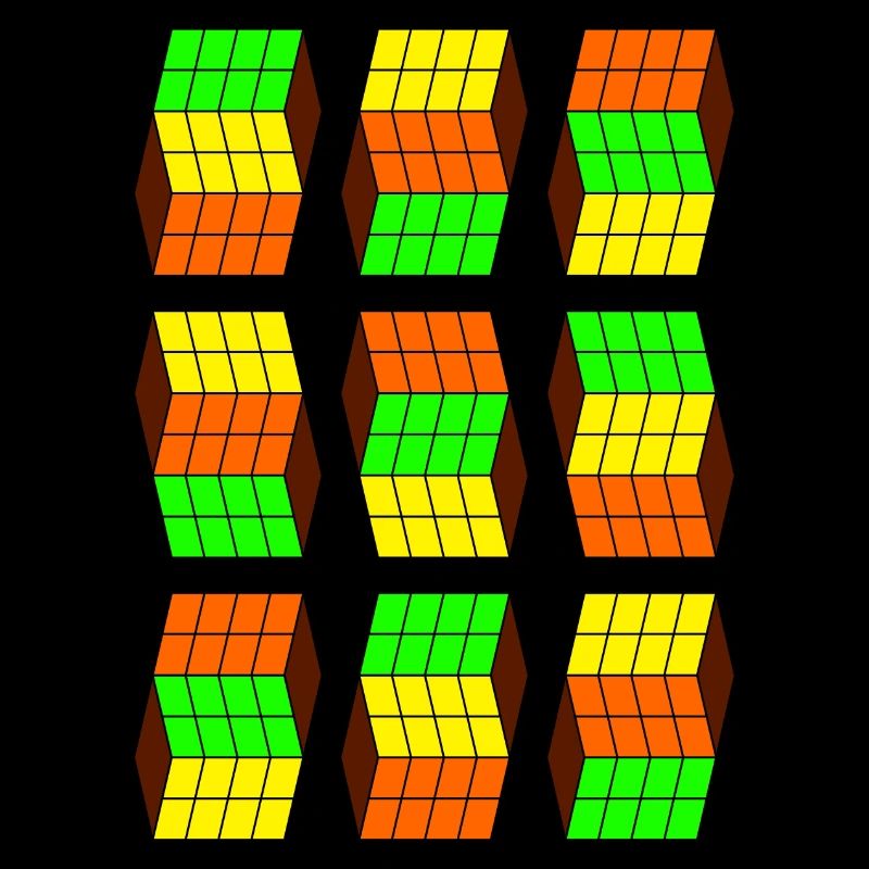 Nerd Geek Cubes Géométrie forme impossible quadrilatère