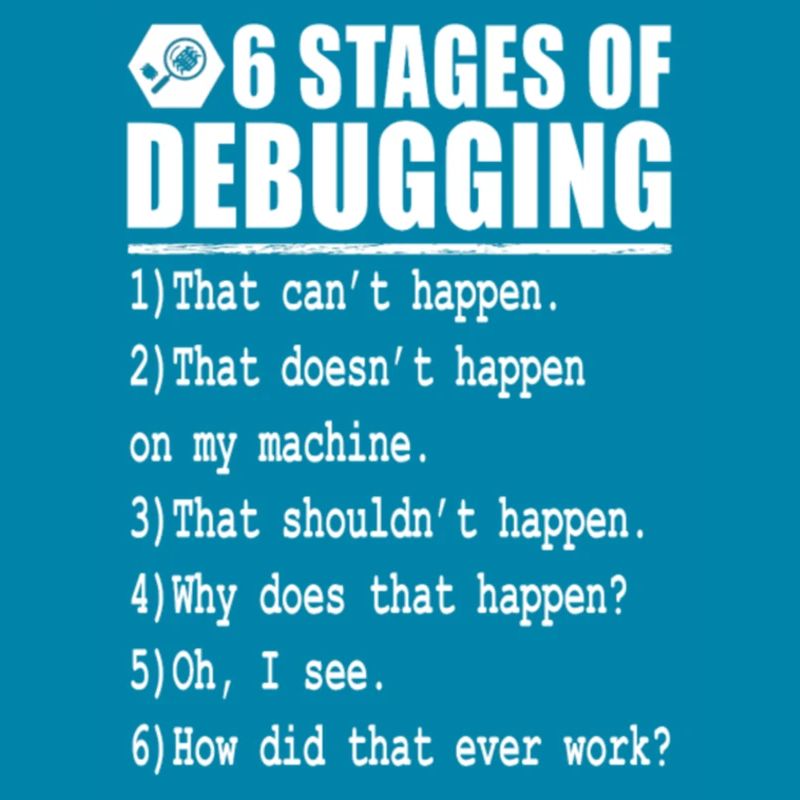 Debug 6 stages of debugging