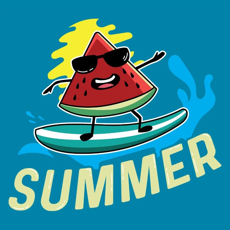 Surfer -Wassermelone Surfer oder Schwimmer Geschen