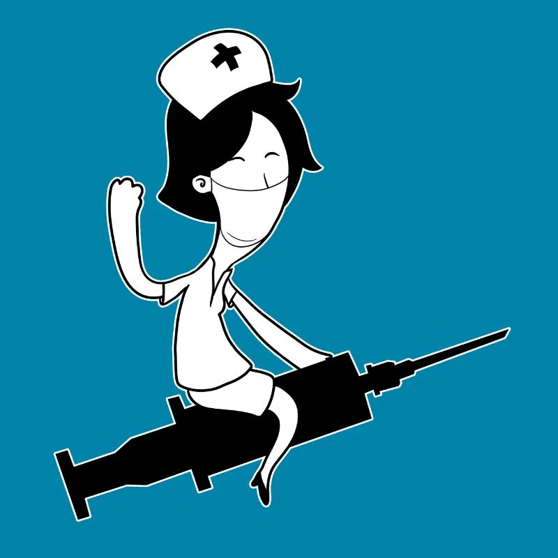 Krankenschwester Comic Design Spritze