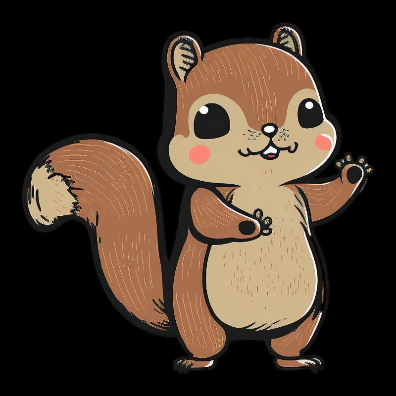 Kawaii Eichhörnchen, Hörnchen, Backenhörnchen