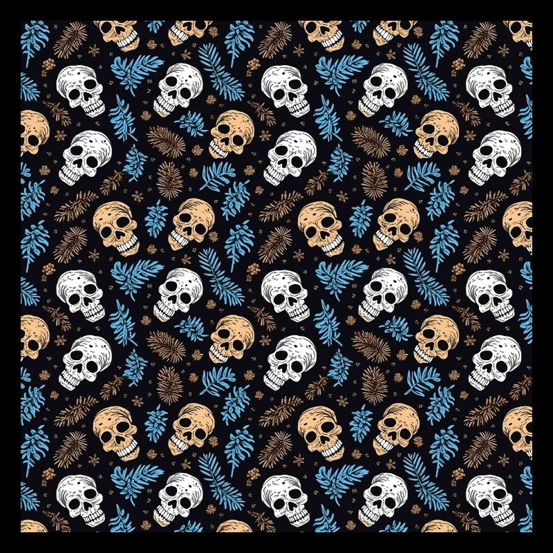 Totenköpfe Nahtloses Muster Gothic Dark Halloween
