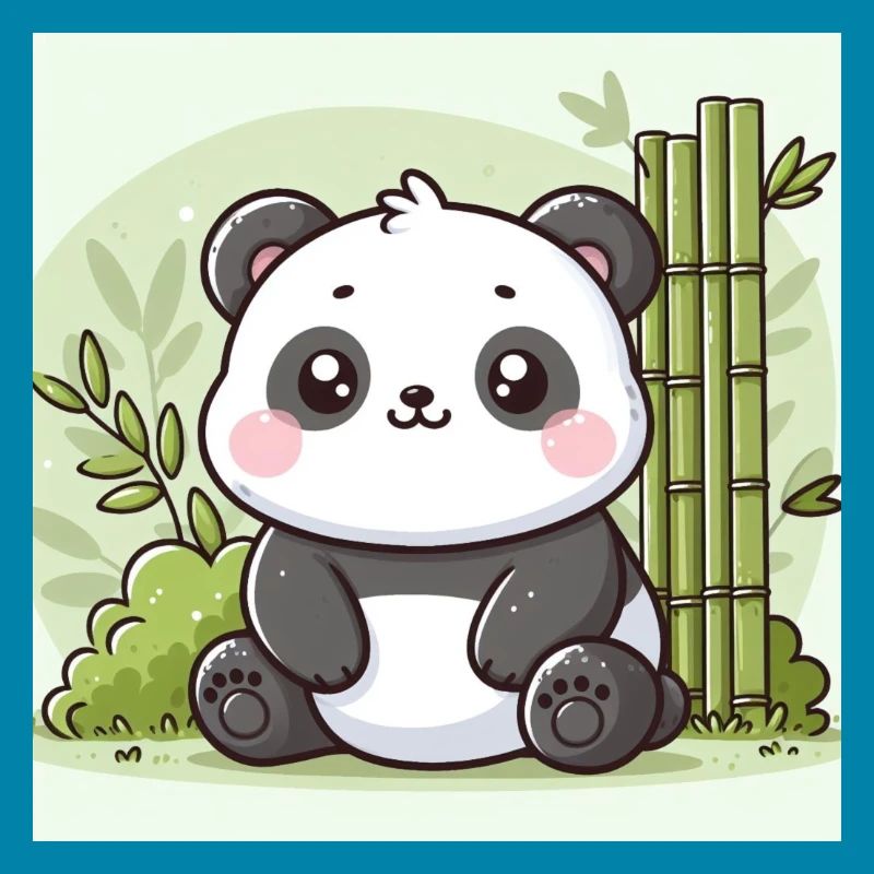 Chubby cute little panda