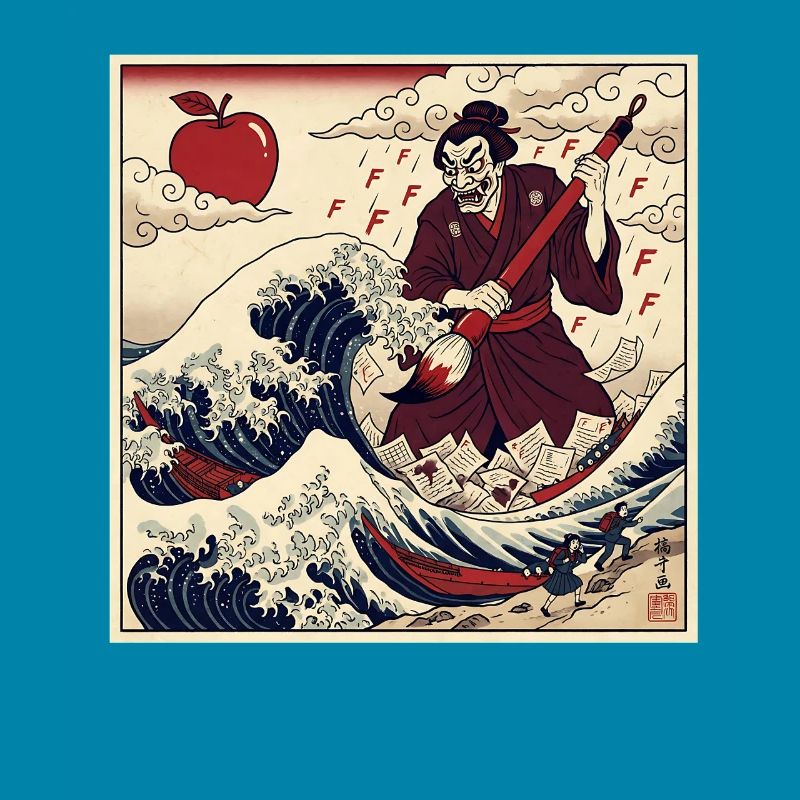 F Notes du professeur samouraï Vague de tsunami