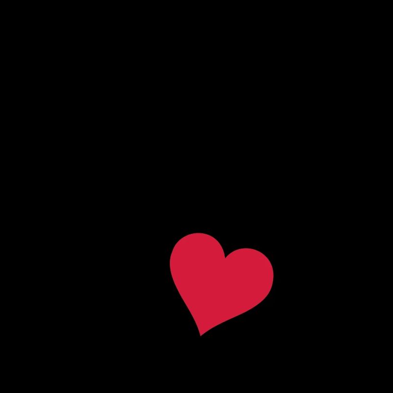 empreinte de la main coeur rouge