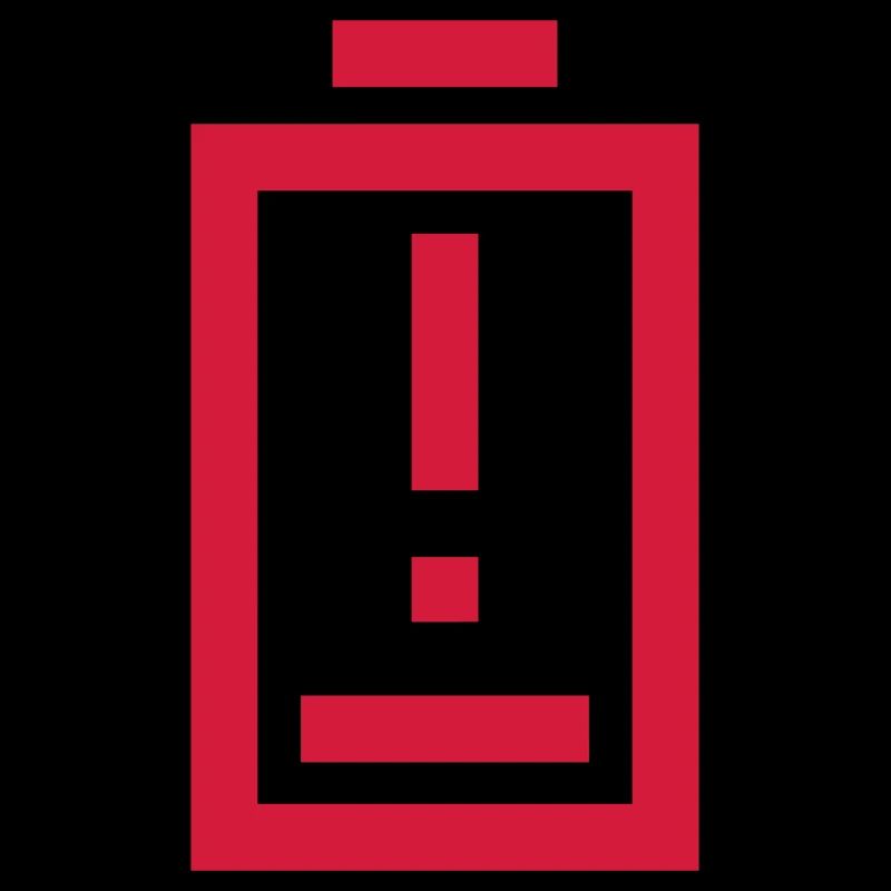 Warning Exclamation Point Battery Empty
