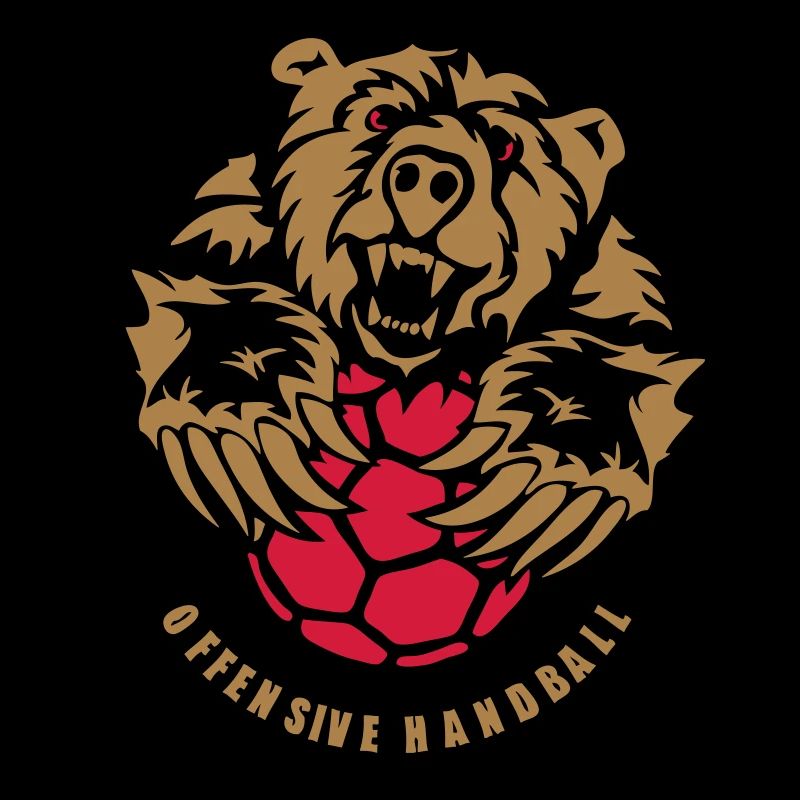 handball bear offensive logo