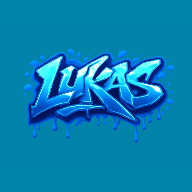 Graffiti LUKAS Name Gift Ideal Printable