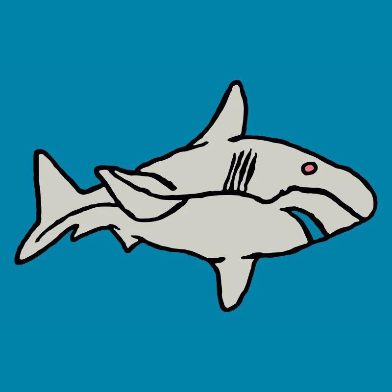 Fisch Hai Raubfisch Räuber Wasser Graffiti Ozean