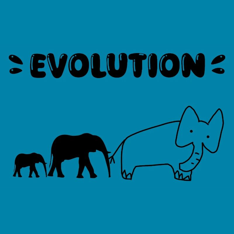 Die Evolution der Elefanten – Lustige Stadien der Evolution.