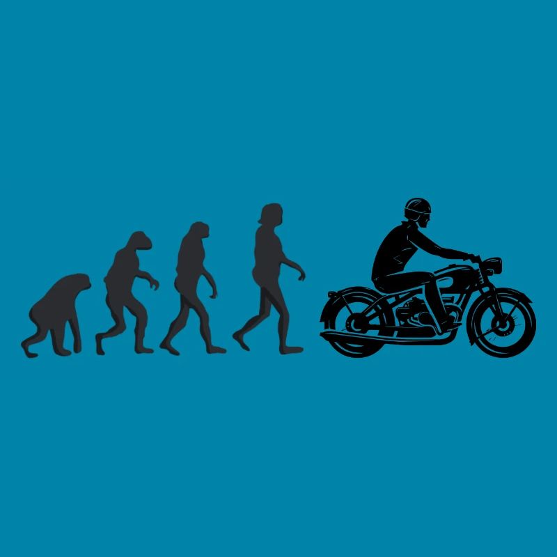 Motorradfahrer - Menschliche Evolution