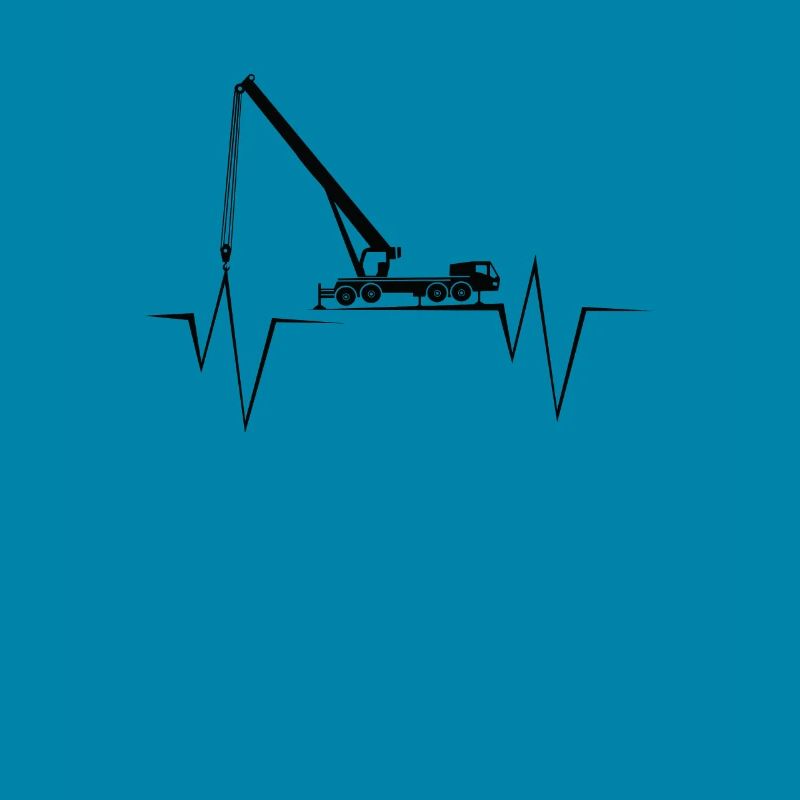 Crane Crane Operator Construction Site Crane Driver Heartbeat