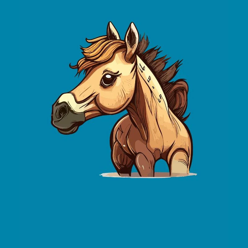 Style de bande dessinée de cheval