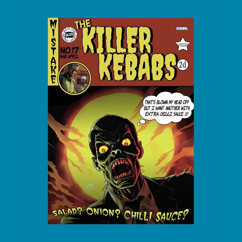 Retro Horror Comic - Killer Kebabs