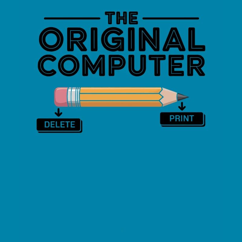 Der Original Computer – Bleistift Delete & Print