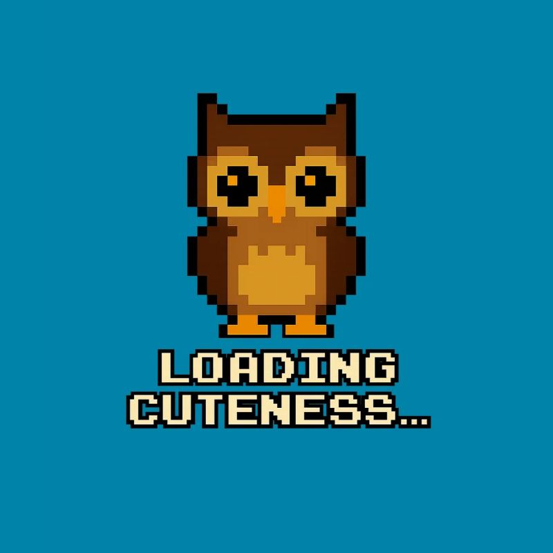 Pixel Eulen Loading Cuteness