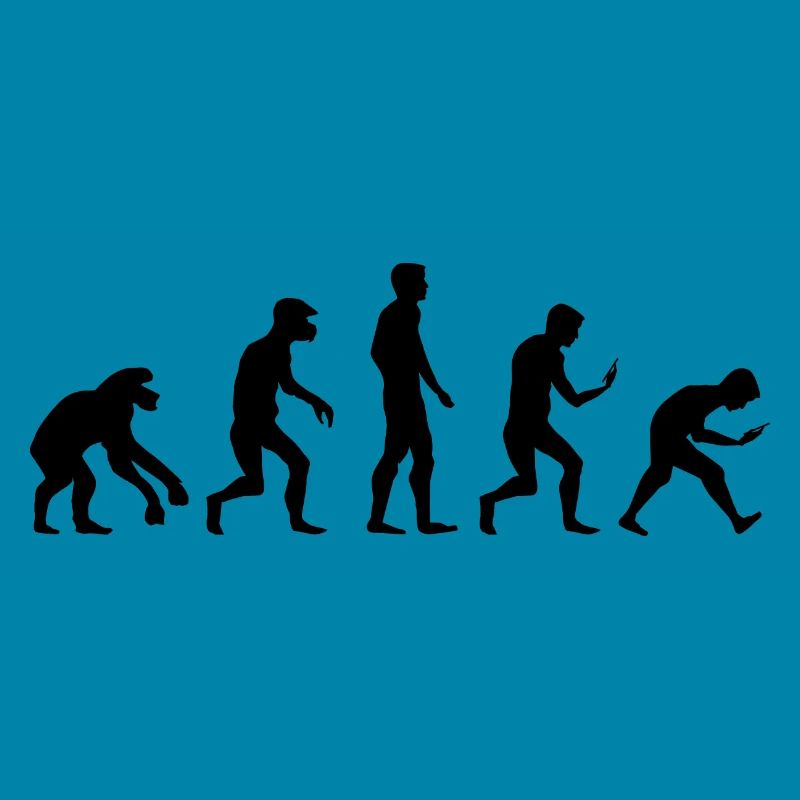 lustige Evolution smartphone handy Sucht Symbol