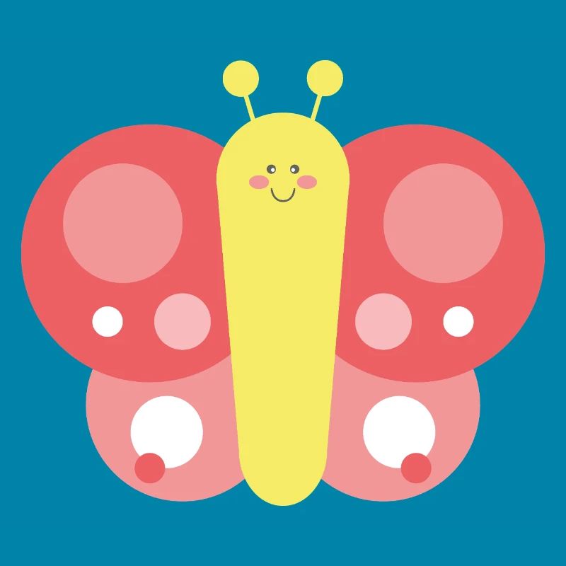 Tender and stylized butterfly