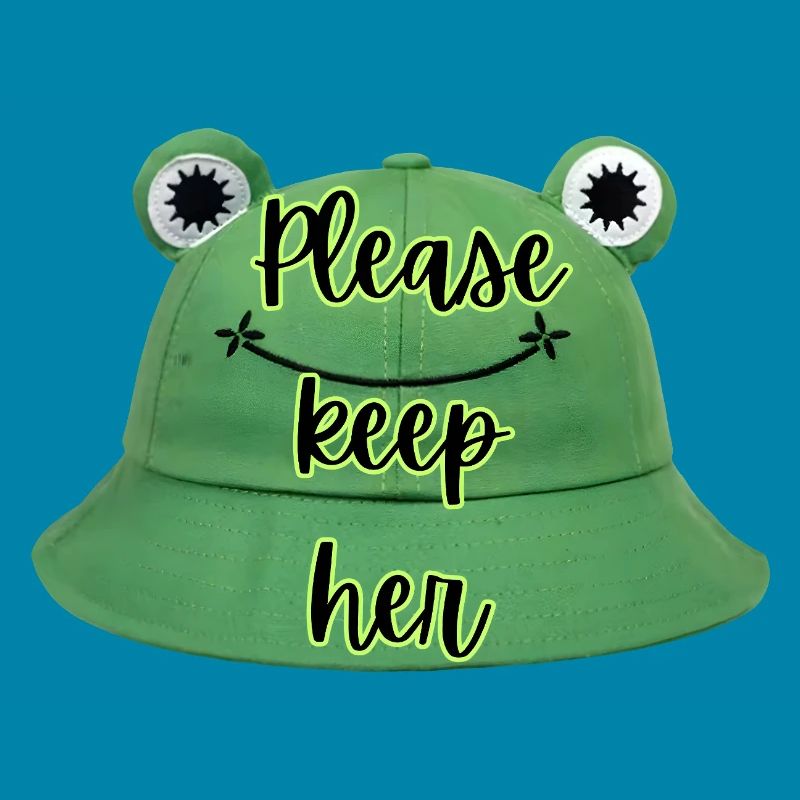 Please keep here - Frog hat