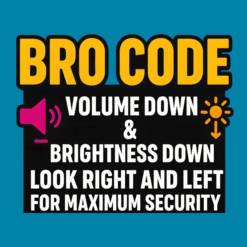 Code bro volume vers le bas Regarde à droite à gauche, drôle