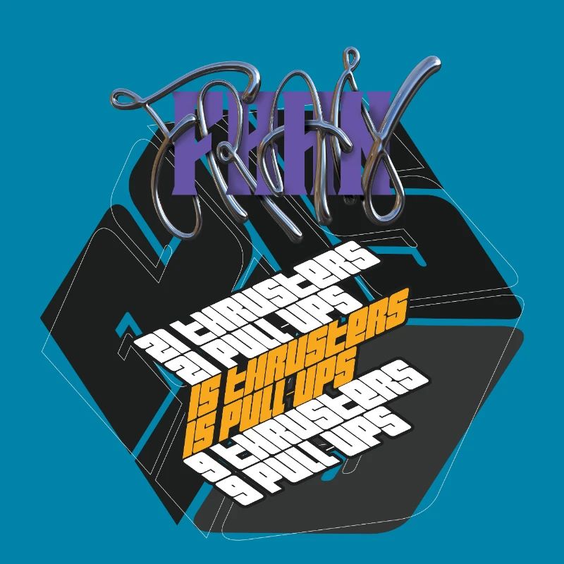 Fran Hero WOD Cross Training Dark Graphic Version Grafik