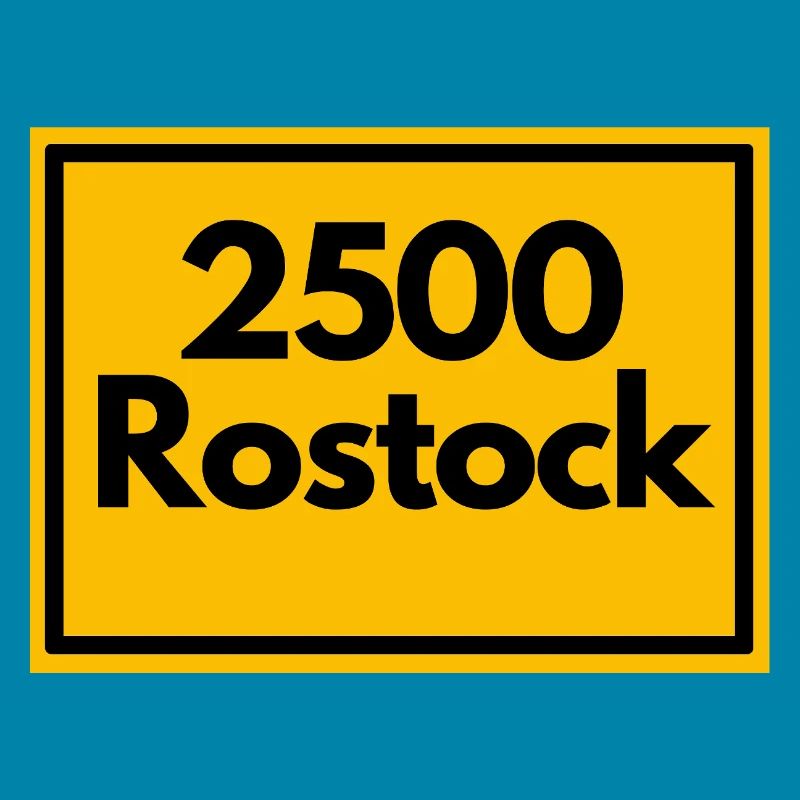 CAP RÉTRO 2500 ROSTOCK, STYLE DDR, CODE POSTAL