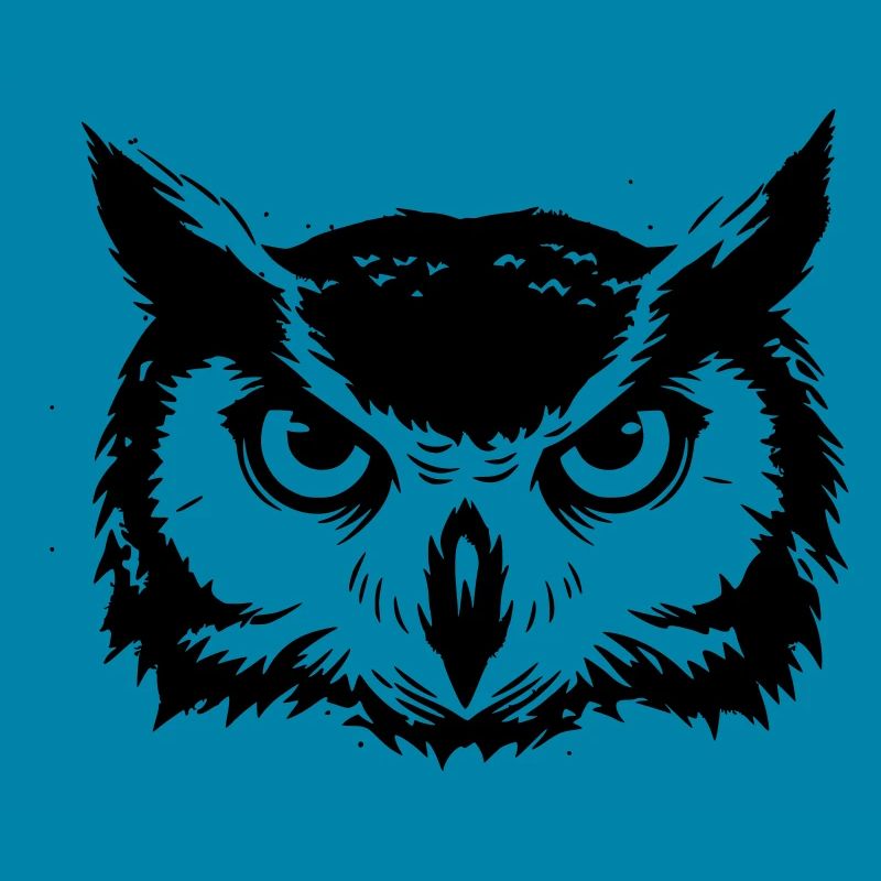 Owl Head Eagle Owl Silhouette