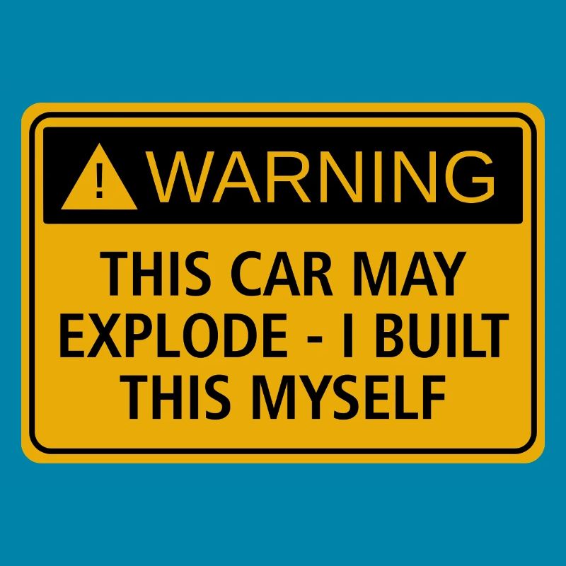 JDM sticker - this car may explode