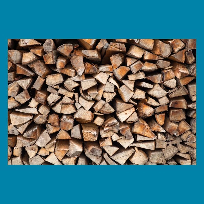 Rustic Wood Stack Firewood Poster