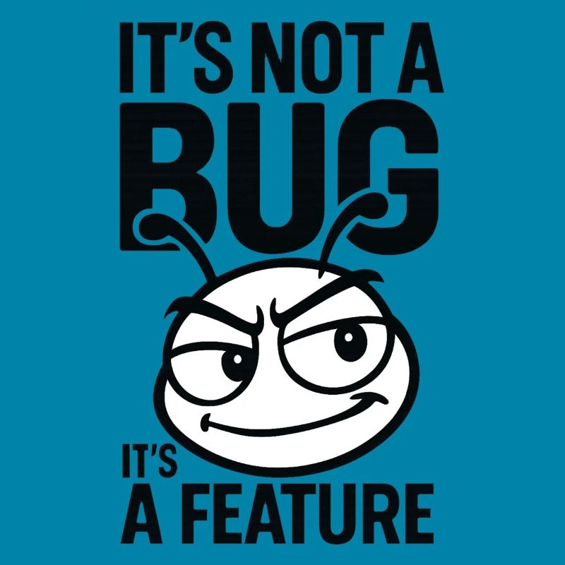 It’s not a bug, it’s a feature Perfekt für Nerds